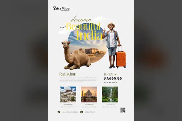 Rajasthan Travel Agency Ad Template