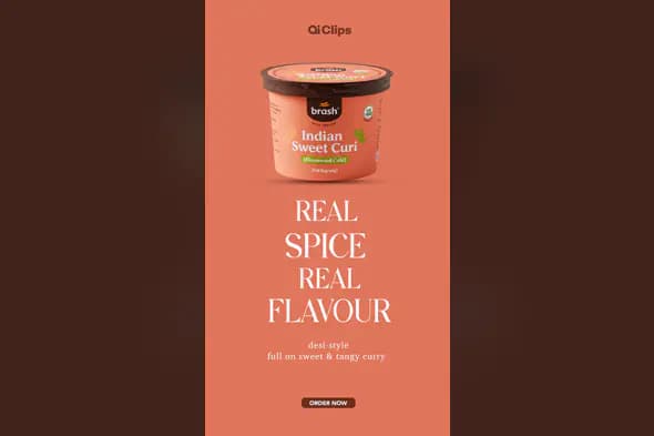 Enhanced Indian Sweet Curry Product Ad Template