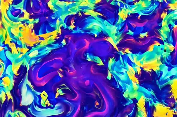 Vibrant Neon Swirl - Abstract Fluid Color Motion Animation