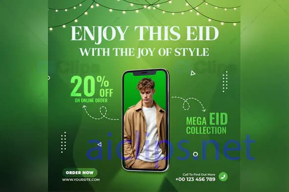 Eid Fashion Promotion Post PSD Template