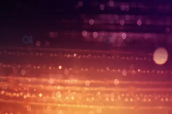 Horizontal Light Streaks with Bokeh Glow in Orange and Purple