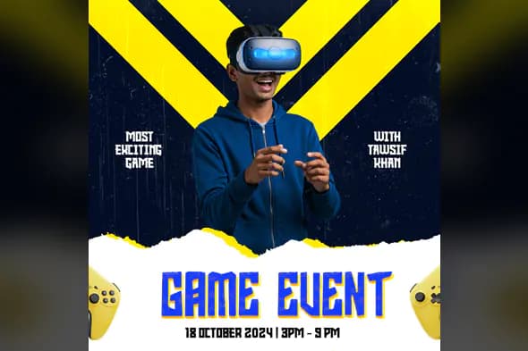 Energetic VR Gaming Event Promo Template