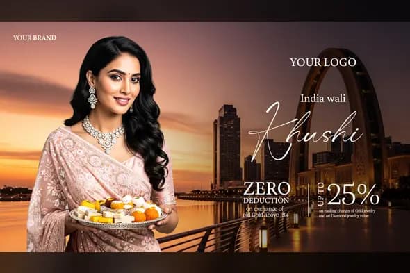 Premium Indian Jewelry Festival Ad Template