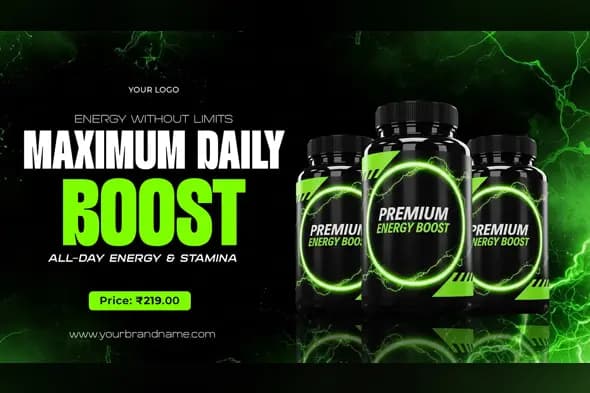 High-Performance Energy Booster Ad Template