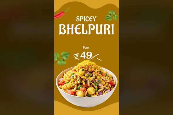 Spicy Bhel Puri Template – Affordable Plate