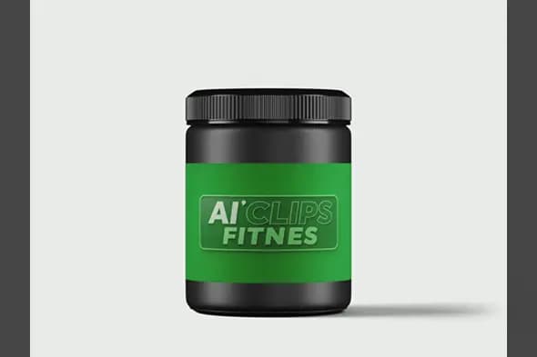 Fitness Supplement Jar Mockup