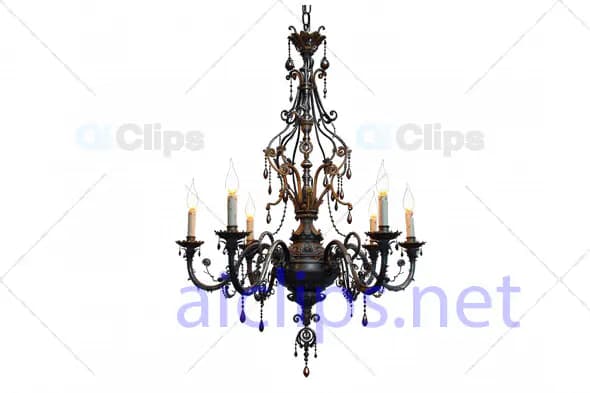 Elegant 3D Vintage Chandelier Illustration