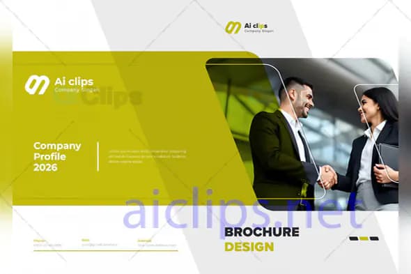 Corporate Company Profile Brochure PSD Template