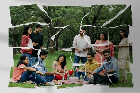 Ripped Paper Picnic Effect