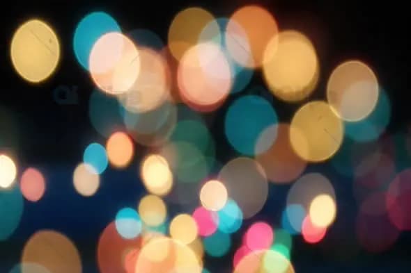Colorful Bokeh Lights Effect on Dark Background