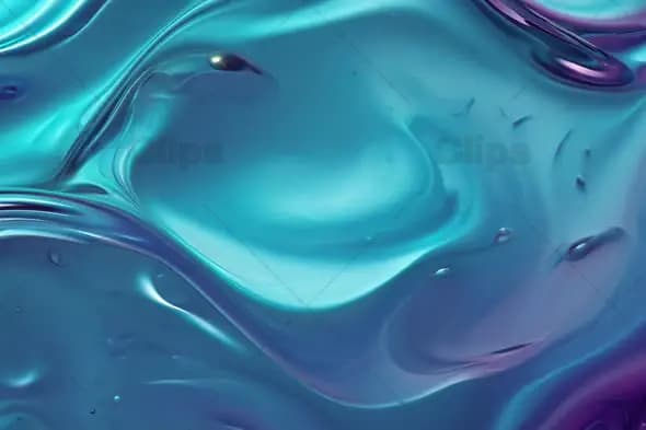 Glossy Liquid Flow - Abstract Blue and Purple Fluid Animation