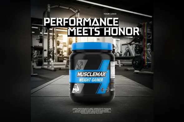 Fitness Supplement Advertisement Template