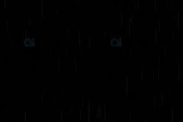 Minimalistic Rainfall on Black Background - Atmospheric Weather Effect