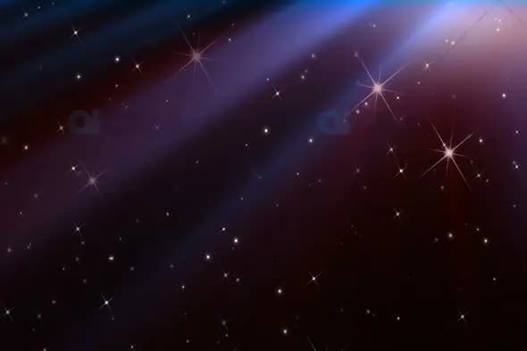 Glowing Stars with Light Rays – Celestial Cosmic Background