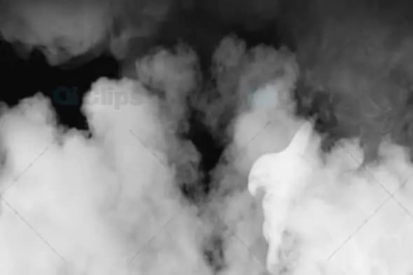 Dense White Smoke Effect on Black Background
