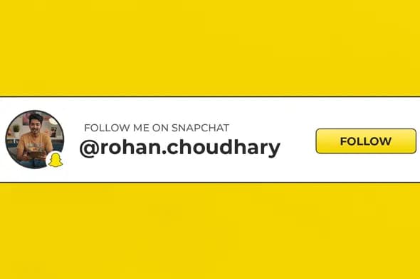 Snapchat Follow Template  Yellow Theme Social Banner