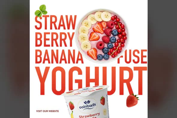 Enhanced Fruity Yogurt Ad Template
