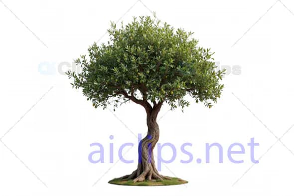 Lifelike 3D Olive Tree Model with Dense Foliage and Olives