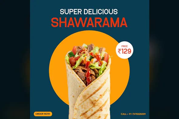 Shawarma Food Ad Template