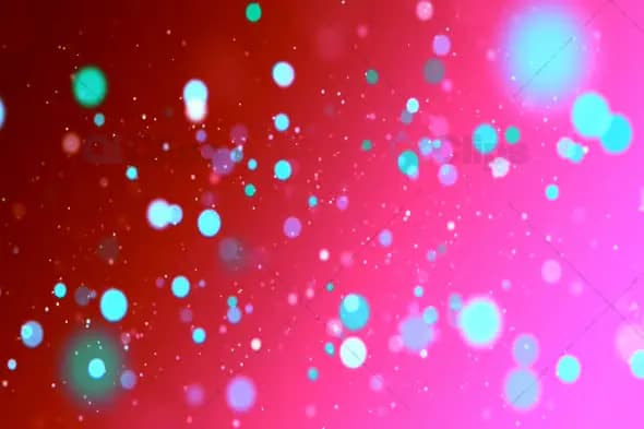 Bright Pink and Teal Bokeh Particle Motion