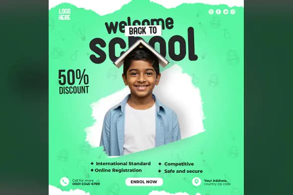 Back to School Discount Promotion Template