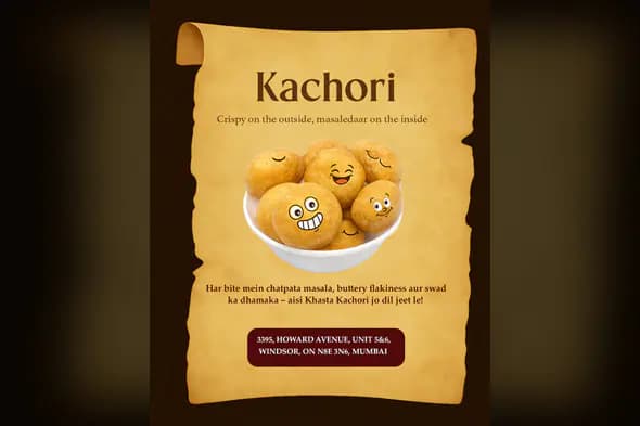 Kachori Snack Advertisement Template