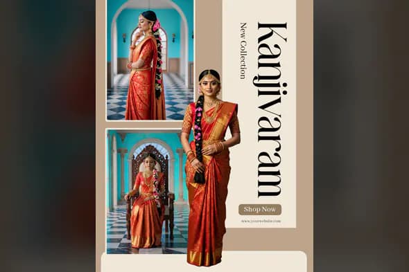 Kanjivaram Saree Collection Ad Template