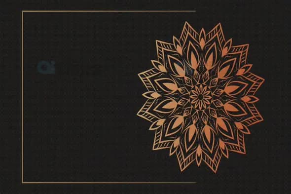 Minimalist Gold Mandala on Dark Textured Background
