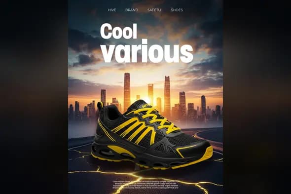 Athletic Footwear Advertisement Template