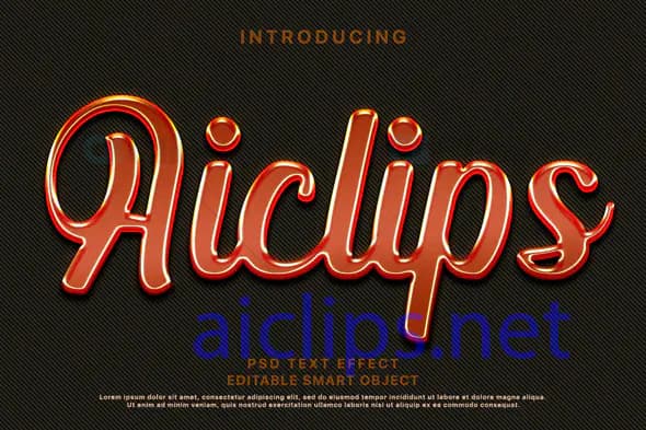 Elegant Glossy Text Effect PSD