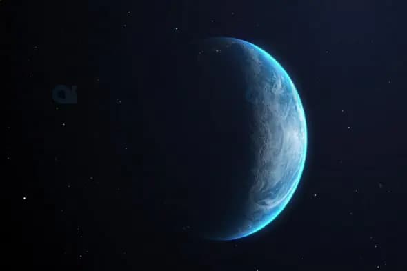 Rotating Planet in Deep Space - Cinematic Space Background