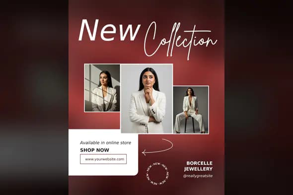 Elegant White Suit Collection Promo Template