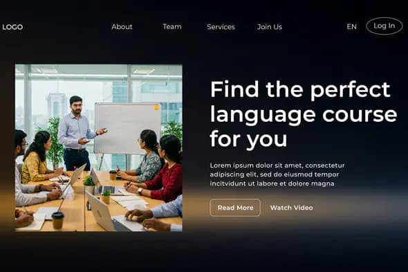 Language Course Landing Page Template