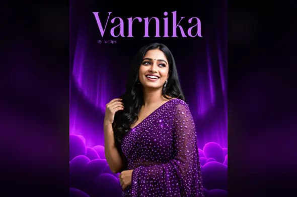 Varnika Sparkling Saree Fashion Template