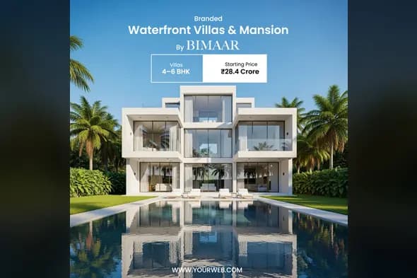 Luxury Waterfront Villa Property Banner Template