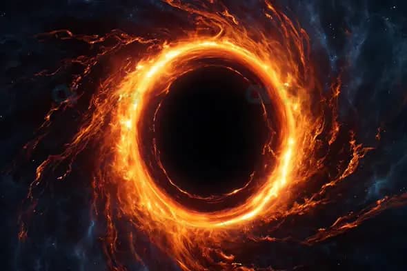 Fiery Energy Ring – Cosmic Vortex with Intense Flames