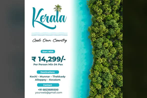 Kerala Tourism Package Advertisement Template