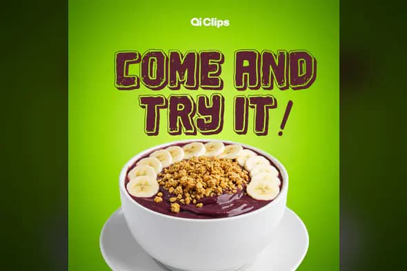 Enhanced Vibrant Acai Bowl Promotion Template