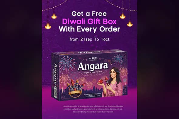 Diwali Offers Gift Box PSD Template