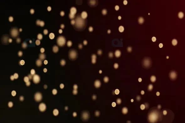 Golden Bokeh Particle Overlay with Dark Gradient Background