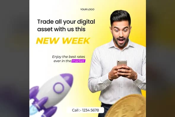 Cryptocurrency Trading Promotional Template