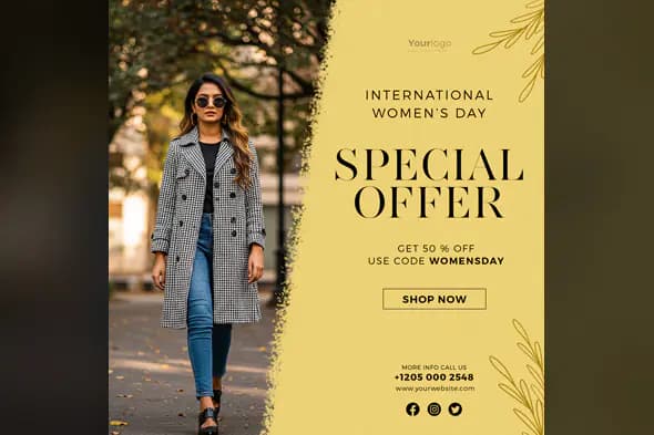 Women's Day Fashion Sale Template