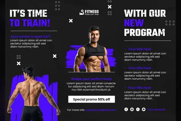 Dynamic Fitness Gym Social Media Template