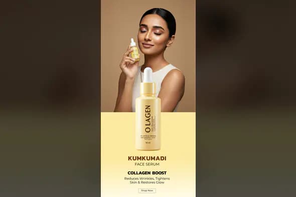 Kumkumadi Face Serum Product Mockup