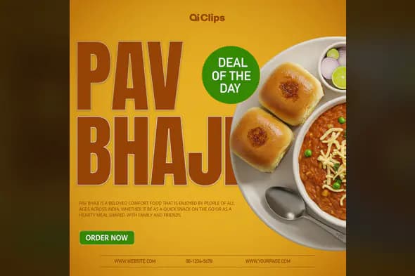 Enhanced Pav Bhaji Deal Promotion Template