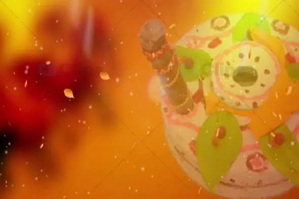 Traditional Indian Ritual Pot with Festive Background Animation