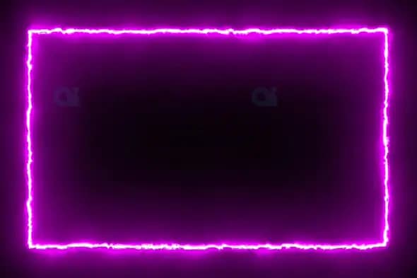 Pink Neon Electrified Frame Border Effect