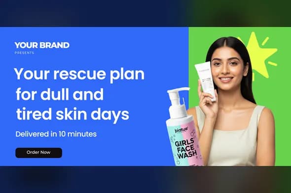 Skincare Quick Delivery Banner Template