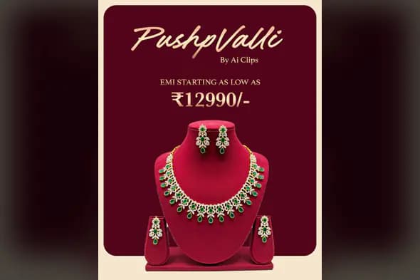 PushpValli Bridal Necklace  Jewelry Display Template