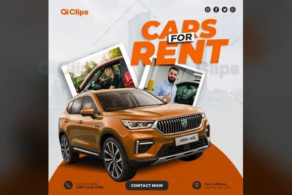 Luxury SUV Car Rental Service Social Media Template
